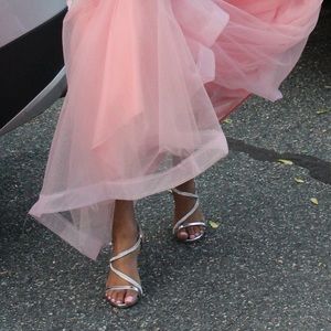 Silver Shiny Metallic Heels